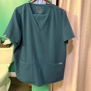 Figs Scrubs-Caribbean Blue-Casma Top-Livingston Pants